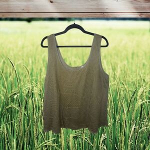 Eyeshadow Green Lace Tank Top 2x style B99579gbt